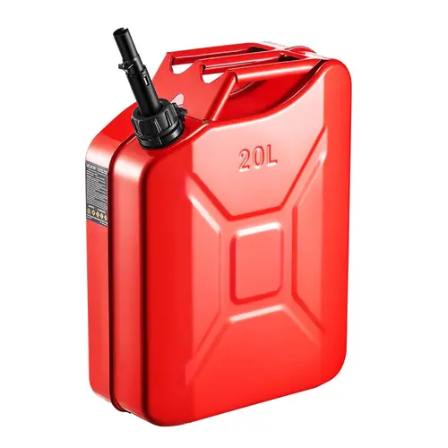 【toolupgrade】VEVOR Metal Fuel Container,5.3 GallonFuel Jerry Can with Spout and Comfort Handle6 L/min Max Flow RateLeakproof & Corrosion-resistant Metal Gas Tank Most Cars Motorcycle ATV UTVRed2 Packs, Vehicle Accessories,father'sdaygifts