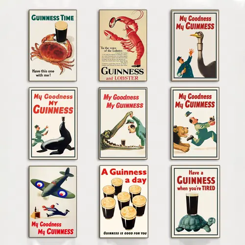 Artistic My Goodness My Guinness Canvas Print - Print Design, Irish Pub Art, Bar Room Decoration, Picture Image Wall Art Set,sohochic