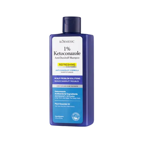 [Buy 1 Give 1]KORMESIC 1% Ketoconazole Antifungal Dandruff Treatment Shampoo for Adults, 265g Bifid Yeast Polypeptide-Infused Oil Control Allergy & Itch Scalp Cleanser, Hypoallergenic Harsh Irritant & Sensitizer-Free Hair Care,sohochic