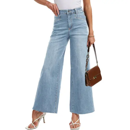 YUCOLEN Women's High Waist Stretchy Baggy Denim Jeans - Ultra Wide Leg, Full Length, Vintage Fashion Denim Pants for Daily Life, Ultra Wide Leg Jeans,sohochic