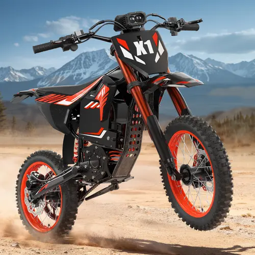 Qronge Youth & Adult Electric Bike 4500W Peak Power  Electric-Bike with 60V 28.8Ah Battery, 50MPH,  Battery 50 MPH Speed 14''/12'' Wheels 60 Miles   Bike with Long Range Ebikes,camping essentials