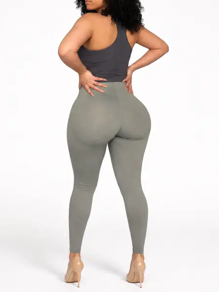 ChicCurve High Waisted Yoga Pants for Women Tummy Control Butt Lifting Leggings Ultra Stretch Smooth Fabric Gym Tights Seamless Feel Activewear Straight Cropped Female Gym Clothes Gym Workout Sportswear