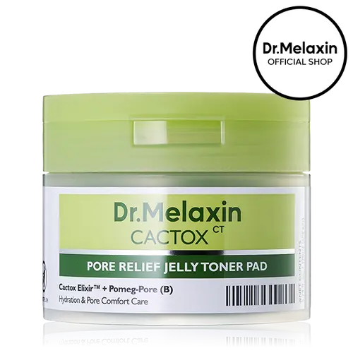 [Dr.Melaxin Official] CACTOX Pore Relief Jelly Toner Pads 60 Pads with Cactus Cooling & Dehydrated Pore Care