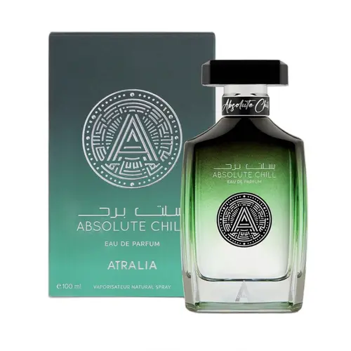 Atralia Absolute Chill Eau de Parfum - 100ml Unisex Citrus Aromatic Fragrance with Lemon, Herbal Mint, Musk & Amber, Alcohol-Infused, Long-Lasting Day Wear Liquid Perfume Bottle, Single Item, Fresh Scent
