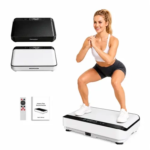 Viamotion Vibration Plate - Exercise Machine with Lymphatic Drainage,Home Relaxation, Low-Noise with 150W Motor, 1-99 Speed Levels, Office Wellness, LED Display, Muscle Relaxation, Exercise Equipment, Home Fitness Equipment,  Home Gym Kit