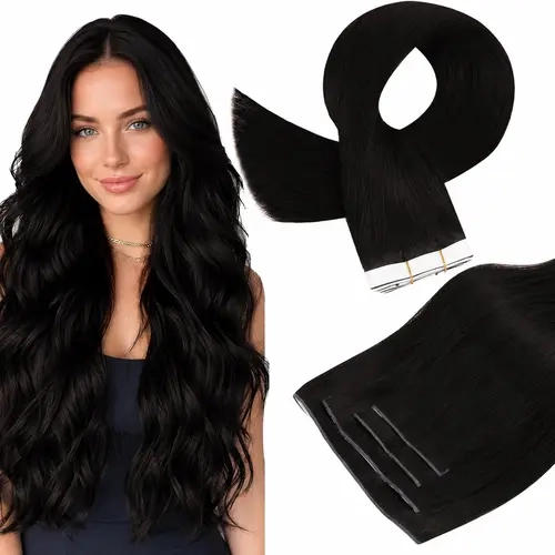LaaVoo PU Wide Tape-in Hair Extensions, Long Genius Weft 4 Weft Set, 90-120g,sohochic
