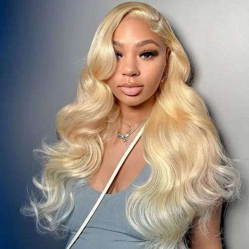 【30 Inch Only $109】30 Inch 613/Highlight/Natural Black Color Body Wave Lace Front Wig Human Hair Blonde 13X4 HD Transparent Lace 150% Density Blonde Human Hair Wigs 613/ 99j Body Wave Lace Frontal Wig Pre Plucked with Baby Hair