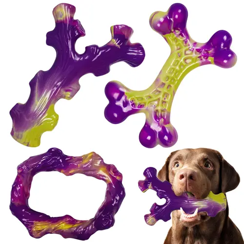 Apasiri3-PackHeavy Chewer Dog Toys Bacon Flavored, Long-Lasting, Finally Keeps Your Dog Calm & Busy outdoorfun