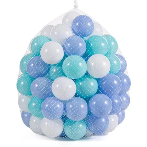 100 Counts Phthalate & BPA Free 2.2 Inch Plastic Balls Assorted Colors for Kids' Ball Pit with Mesh Storage Bag Enhances Hand-Eye Coordination Safe Play for Kids