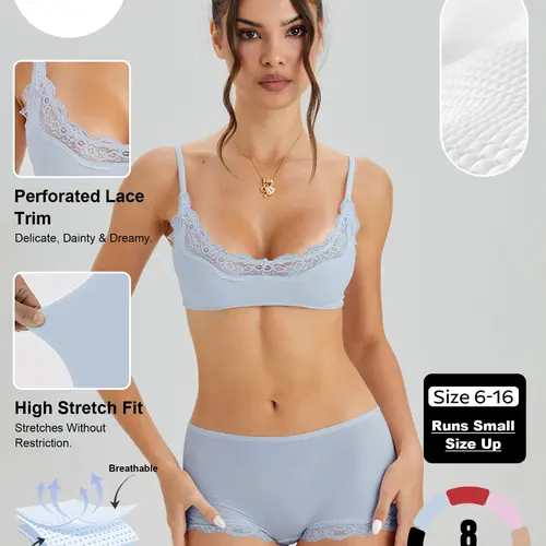 Lace Lingerie Set for Women, Sexy French Style Bra and Panty, Comfortable Home Wear, Elegant Underwear Collection, Underwear Sets
