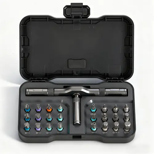 STEELITE 24-in-1 Magnetic Ratchet Screwdriver Set - 58-Tooth Gear System, Switchable Heads, Compact Portability, Office/Home/Gadget Use, Portable Tool Box, Holiday Gift, Hand Tools, Gadgets