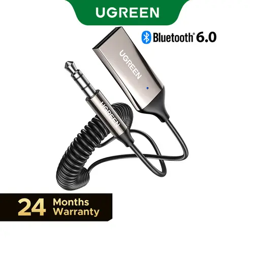 UGREEN Aux to Bluetooth 6.0 Adapter 3.5mm Bluetooth Receiver for Car USB 2.0 to 3.5mm Jack Kit with Built-in Microphone Aux Input for Hands-Free Calls Compatible with Car Speaker and Home Audio,DealsForYouDays Power Supply Port,sohochic