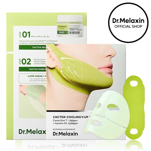 [Dr.Melaxin Official] CACTOX DE-PUFFING PORE TOX MASK SET with Cactus Cooling Reduce Puffiness & Pore Tightening for Visible Pore Care Skin Repair