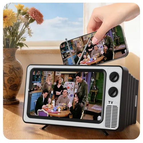 SEANCHEER WL863 Retro Acrylic Cellphone Screen Magnifier - HD, 3D, Adjustable, Portable Foldable Mobile Phone Magnifier for Movies & Games, Fit for All Smartphones, Tools and Gadgets Cool Gift for Loved Ones