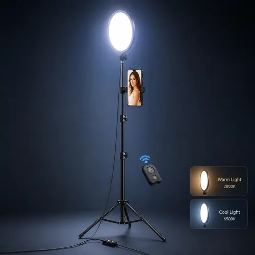 Weilisi Pro Professional Lighting Kit for Creators - 10.5" Dimmable LED Ring Light, 69" Tripod, Phone Mount for YouTube, Streaming Equipment, Studio & Filming Setup, Lifestyle Photography, Studio Setup