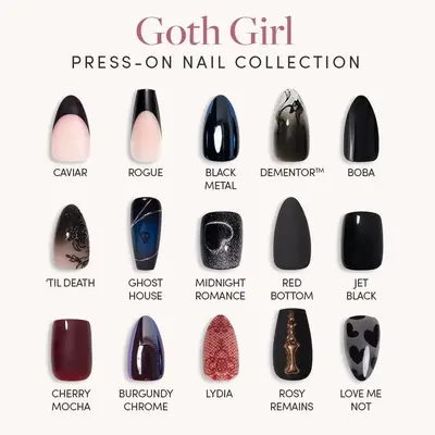 Glamnetic Goth Girl Press On Nail Collection