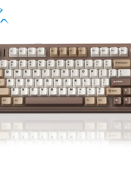 Aula F75 Mocha Brown 75% Wireless Mechanical Gaming Keyboard - Pre-lubricated Linear Switches, Tri-Mode Connection, Hot-Swappable (3/5-Pin), RGB Backlighting, Volume Knob, Creamy Sound Budget Pro, Mechanical Feeling, Gamer Stuff, for Work, PC Accessories,