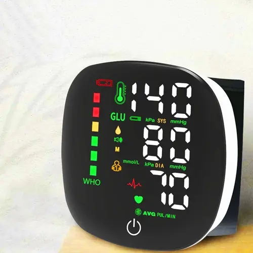 Digital Wrist Blood Pressure Monitor with Voice Report, Adjustable Wrist Cuff, Dual User Memory - 99 Readings Each, Large Display, Lightweight, Universal Carrying Case, Ideal for Seniors & Family Monitoring, Parent Gifting Health Device,sohochic
