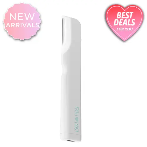 RIKI Ex Fuzz Off Dermaplaning Facial Tool with Lights - Instantly Removes Peach Fuzz & Exfoliates for Smoother Brighter Skin - Easy to Control Handle & Ultra Sharp Stainless Steel Blade