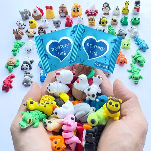 3D Printed Animal Surprise Mystery Bag, Blind Bags, Animal Collectibles, Random Cute Collectible Toys, 5/10/30 Pieces, Toy House Decor, Fairy Garden Decoration, Birthday Gift