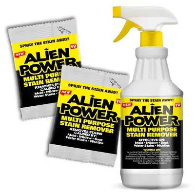 Alien Power - Industrial Stain Dissolver – Heavy-Duty Cleaning Mold, Mildew & Grime Cleaning Spray for Indoor and Outdoor Surfaces - Magically Cleans Fences, Ceilings, Brick, Sidewalks, Driveway, Siding, Bathtubs and more!
