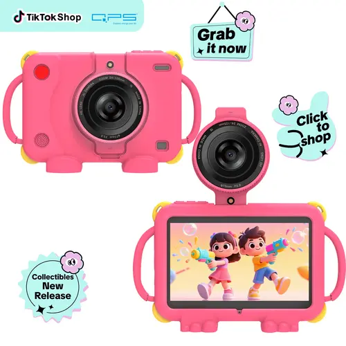PEICHENG 7in Unisex Kids Learning Tablet - 8GB (3+5) RAM, 32GB ROM, Supports 1TB MicroSD, Compact Tablets, Protective Silicon Case, Touchscreen, Front-Facing Camera, Back to School Gift,back to school,back to school haul sohochic