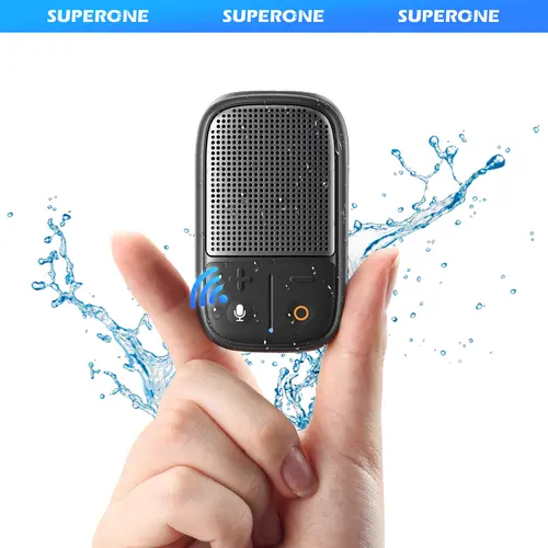 SUPERONE 2026 Upgrade Durable Portable Rechargeable Speaker Bluetooth - Wearable Clip-on, IPX7 Waterproof, 2.4W Battery, Voice Assistant Compatible, Built-in Mic, USB Type-C, Cool Tech Gadgets for Smartphones/Tablets Devices (1pc)