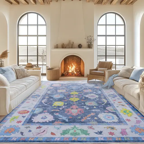 【Back to School】【Dorm Essentials】EIKIONE Holiday Oshak Machine Machine Washable Rug-Lightweight,Non-Slip,Waterproof,Stain-Resistant,Easy Clean,for Bedroom & Kitchen,dorm essentials,home decor,home essentials