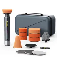 Fanttik P10 Pro Mini Cordless Rotary Car Buffer Polisher Waxer Kit - 4000mAh Batteries, 2/3 in, 3-Speed 300-950 RPM Brushless Motor, Car Accessories for Polishing, Father's Day Gifts w/Charging Cable,toolupgrade
