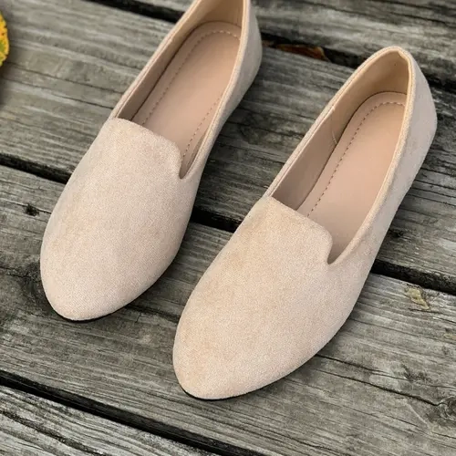 Women's Solid Color Pointed Toe Flat Shoes, Soft Sole Flats, Casual Comfortable Slip on Shoes, All Match Commuter Shoes for Work & Daily Wear, Breathable Flats