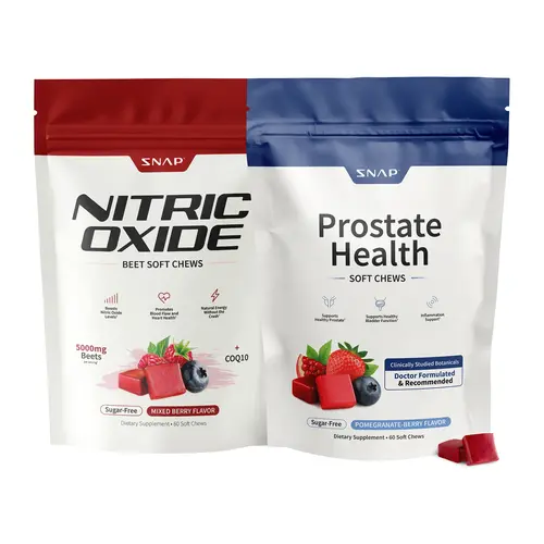 NEW! Prostate Health and Nitric Oxide Chews - Inflammation Support - Urinary & Bladder Function - Supports Blood Flow & Energy - Male Reproductive Health - Antioxidants - Supports Healthy DHT levels - Mixed Berry Flavor - Medicinal Mushrooms & Botanicals