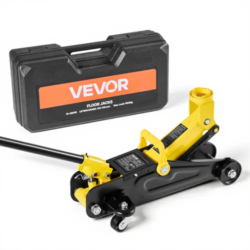 【toolupgrade】VEVOR Low Profile Floor Jack,1.5 Ton (3300 lbs) CapacitySteel Racing Floor Jack with Single Piston Quick Lift PumpHydraulic Trolley Car Lift for Sports CarsSedansLifting Range 5.1-12.2 Inches,father'sdaygifts