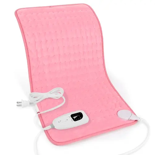 Unisex Heating Pad - 24x12in Self Care Products with Targeted Application, 6-Speed Temp Adjustment, 4 Timing Options, Fast Heating, Auto Shutdown, Portability, Machine Washable, for Abdomen, Back, Knees Comfort, Holiday Gift