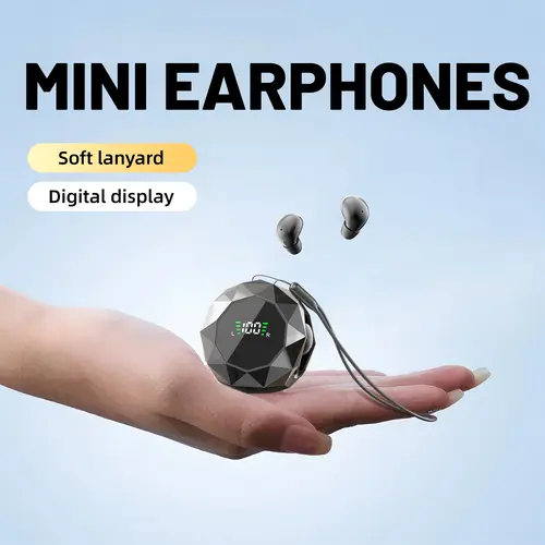 MSHUKCOE Mini Wireless Bluetooth 6.0 In-Ear Earbuds - Waterproof Electronic Audio Headset, Invisible Noise Reduction, Comfortable Long-Wear, Natural Look, Type-C Compatible, Tablet-Friendly Back to School Gift