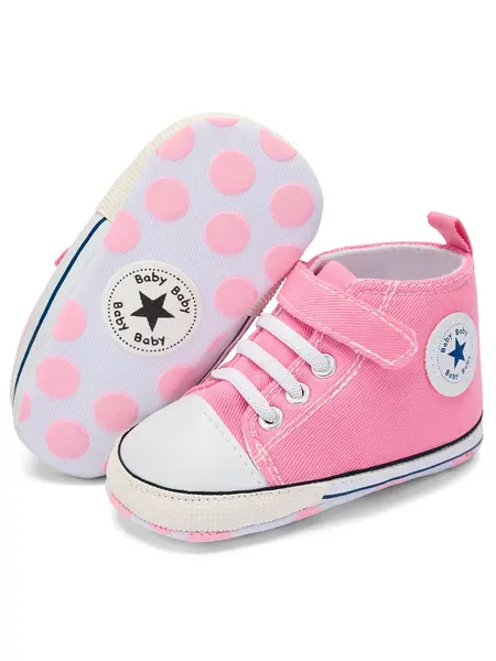 Baby Shoes Infant Shoes for 0 6 9 12 18 Months Baby Sneakers  First Walkers  Shoes Baby Canvas Shoes Indoor Outdoor Baby Slippers  Infant High Tops Shoes Todddler Shoes Non-Slip Baby Snearkers Lightweight Flexible Shoes Toddler Tennis Shoes#backtoschool,,