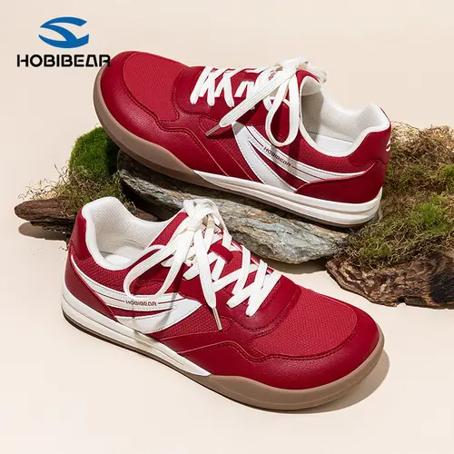 HOBIBEAR Women's Plus-Size Low-Top Ankle Lace-Up Closed Wide-Toe Breathable Retro Color-Block Fabric Synthetic Bunion-Friendly Casual Flat Walking Shoes for Spring/Autumn,sohochic