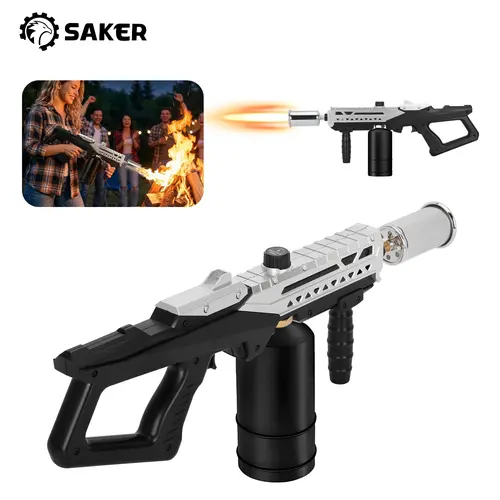 Saker  Propane Torch Gun, Kitchen Grill Torch with Detachable Design, Adjustable Flame Torch for Searing Steak, BBQ, Welding, Camping Charcoal(Tank Not Included)