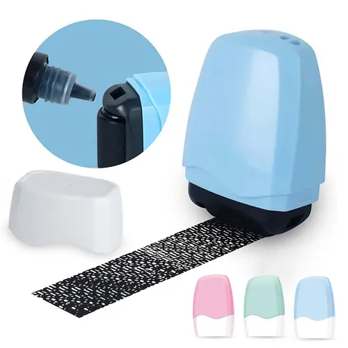 Identity Theft Protection Roller Stamp – Custom Address Stamp for ID Blockout, Privacy Protection, Adults & Anyone Concerned About Identity Theft, All Seasons Office Stationery, Address Blocker, BackToSchool