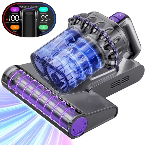 V VOCESOR Mattress Vacuum Cleaner, 16kPa Powerful Suction, UV-C Light & Heating for Dust Mites, Handheld Vacuum with HEPA Filter for Deep Cleaning Beds, Sofas, Carpets & Upholstery, Home Essentials #sohochic