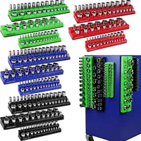 Magnetic Socket Organizer Set, 6 Pieces Various specifications, 1/2-inch, 3/8-inch, 1/4-inch Drive, Holds 143 SAE&Metric Sockets, Red & Blue, Professional Quality Tools Organizer Hardware Heavy Duty #TikTokShopBlackFriday