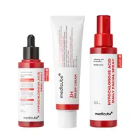 [medicube] All Day Relief Set |  Hypochlorous Acid Rice Peel Shot For Face & Body,  3H Relief Cream | Gentle Exfoliating Serum, Daily Soothing Moisturizer for Stressed Skin | Korean Skincare, K-Beauty