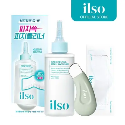 [ilso] Blackhead Remover Pore Care Bundle - Sebum Softener 5.29 oz + 40 Toner Pads + Deep Clean Master Tool | Melts Clogged Pores Without Squeezing | Korean Skincare for Oily & Sensitive Skin