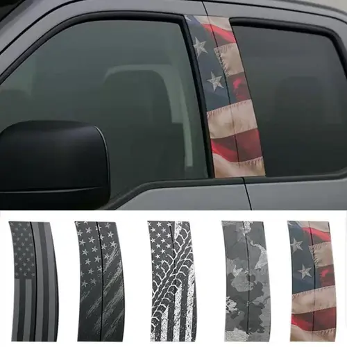 Modern Gloss Vinyl B-Pillar Car Decorative Decal, 12"x21.5" Auto Accessories for Vehicle Exterior Decoration, Easy Peel & Stick No Residue Car Customization Accessories, Car Vehicle Decoration, Diy Decal Film