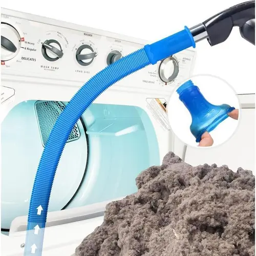 Dryer Vent Lint Remover Accessory - 31.5 in Flexible Hose, Narrow-Reach Slim Tool for Dry/Handheld Vacuums, Lint Removal, Narrow Spaces Deep Clean, Faster Dry Cycles, Home Safety Fire Risk Reduction