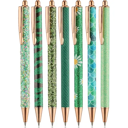 Mr. Pen Women's Rose Gold Reverie Cute Style Pens & Refills - 7 Retractable 1.0mm Gel Ink Ballpoint Writing Tools, 10 Extra Refills for Journaling (Office Stationery), Retractable Tip
