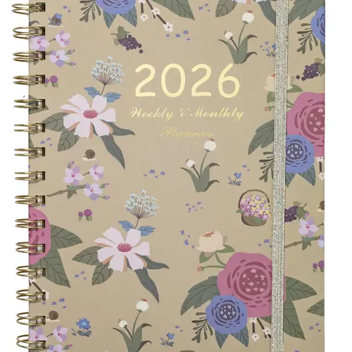 Mr. Pen Planner Notebook - 2027 Wire Bound Weekly & Monthly Organiser, 6.4"x8.5" Flexible Hardcover, Academic Use, Durable Printed Pages, January-December 2027