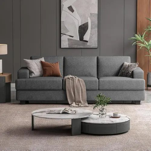 89 Inch Sofa with Extra Deep Seats Oversize, 3 Seater Sofa Couch for Living Room Easy Installation,sohochic