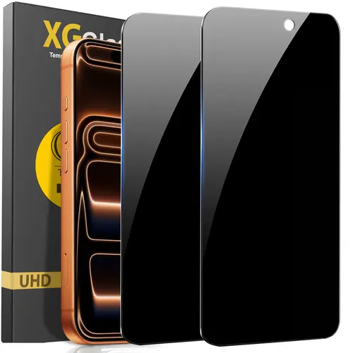 Tempered Glass Privacy Screen Protector (2 Pack) for iPhone 18 Pro Max, 17, 17e, 16, 16e, 15 Plus, 14, 13, 12, 11 Pro Max, XR, Xs, SE2, SE3, 7, 8 - Anti-Spy, 9H Hardness,Military Grade Shatterproof Smartphone Accessories for Handheld Devices Protection