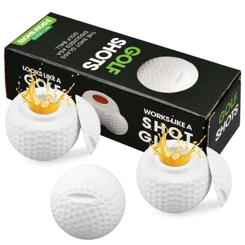 Golf Ball Shaped Shot Glass Set - Golf Themed Cocktail Glass, Fun Gift for Dads, Husbands, Golfers, Gifts for Him, Mens Christmas Stocking Stuffer or White Elephant Item,sohochic