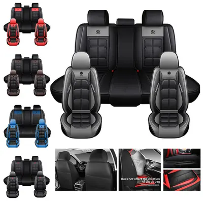 Waterproof Leather Car Seat Covers Universal Fit for All Cars Durable Comfortable Protects Against Stains Tears Easy to Install,toolupgrade